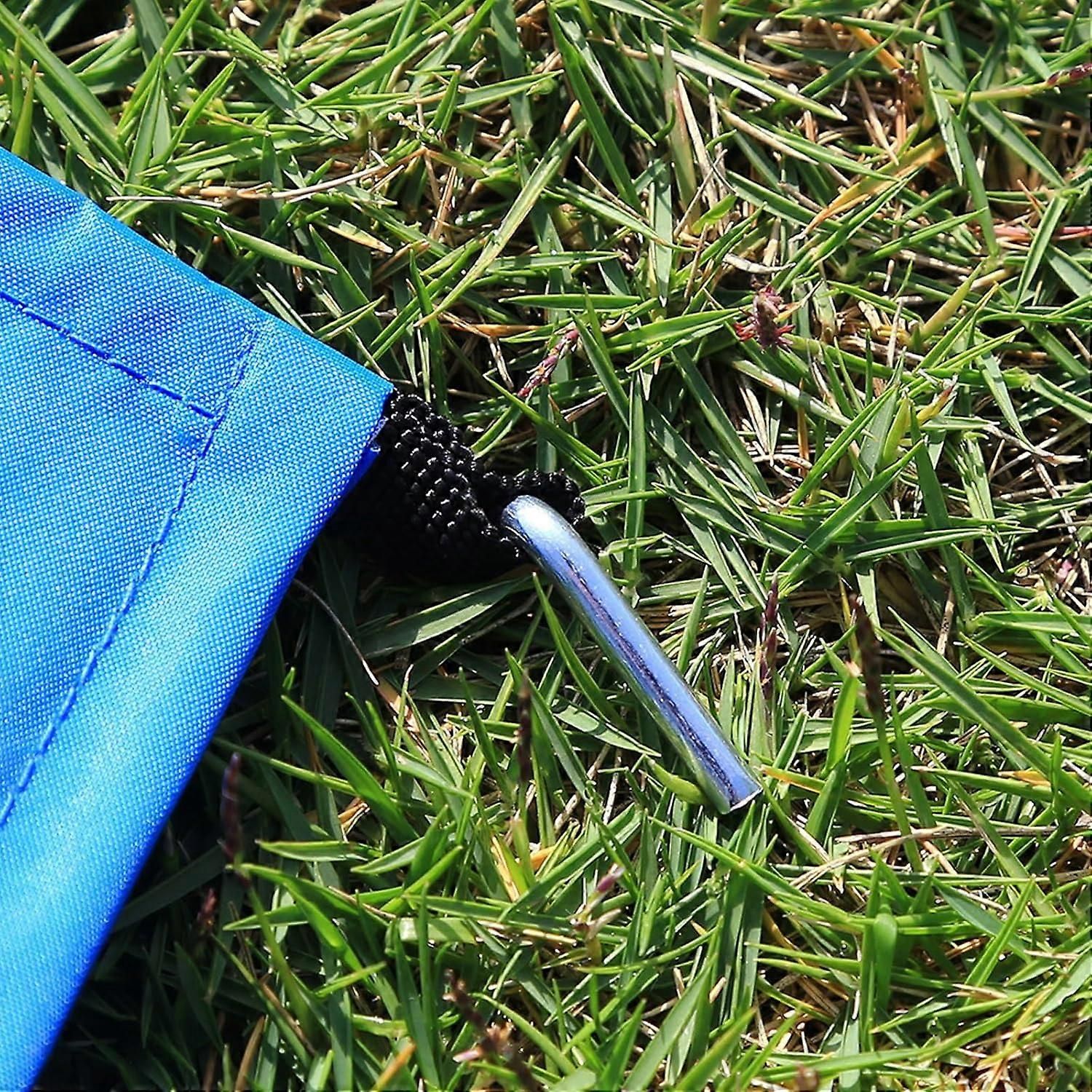 Camping Ground Sheet Waterproof Silver Coated Sunlight Resistant Quick Dry Outdoor Mat - Black 230*210cm - Image 2