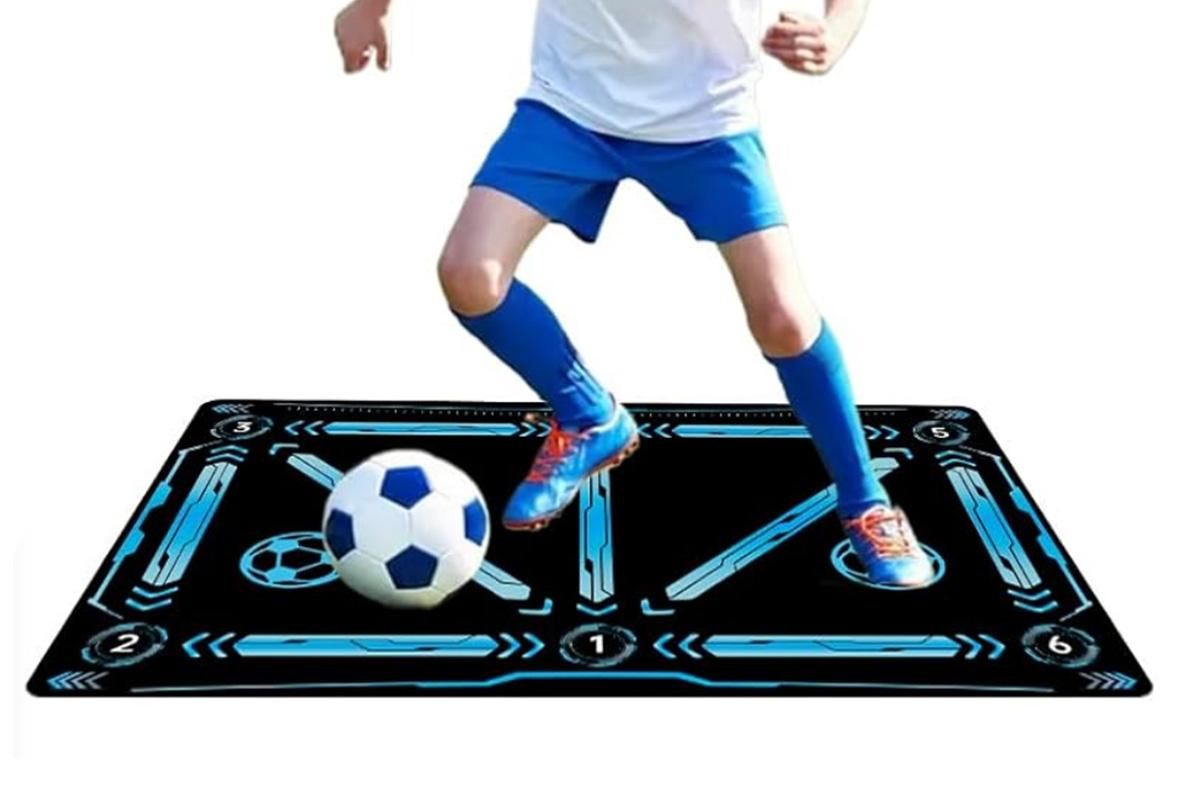 Soccer Training Mat Football Footstep Training Mat Soccer Skills Training Equipment Non Slip Dribble Training Sport Carpet - Image 1