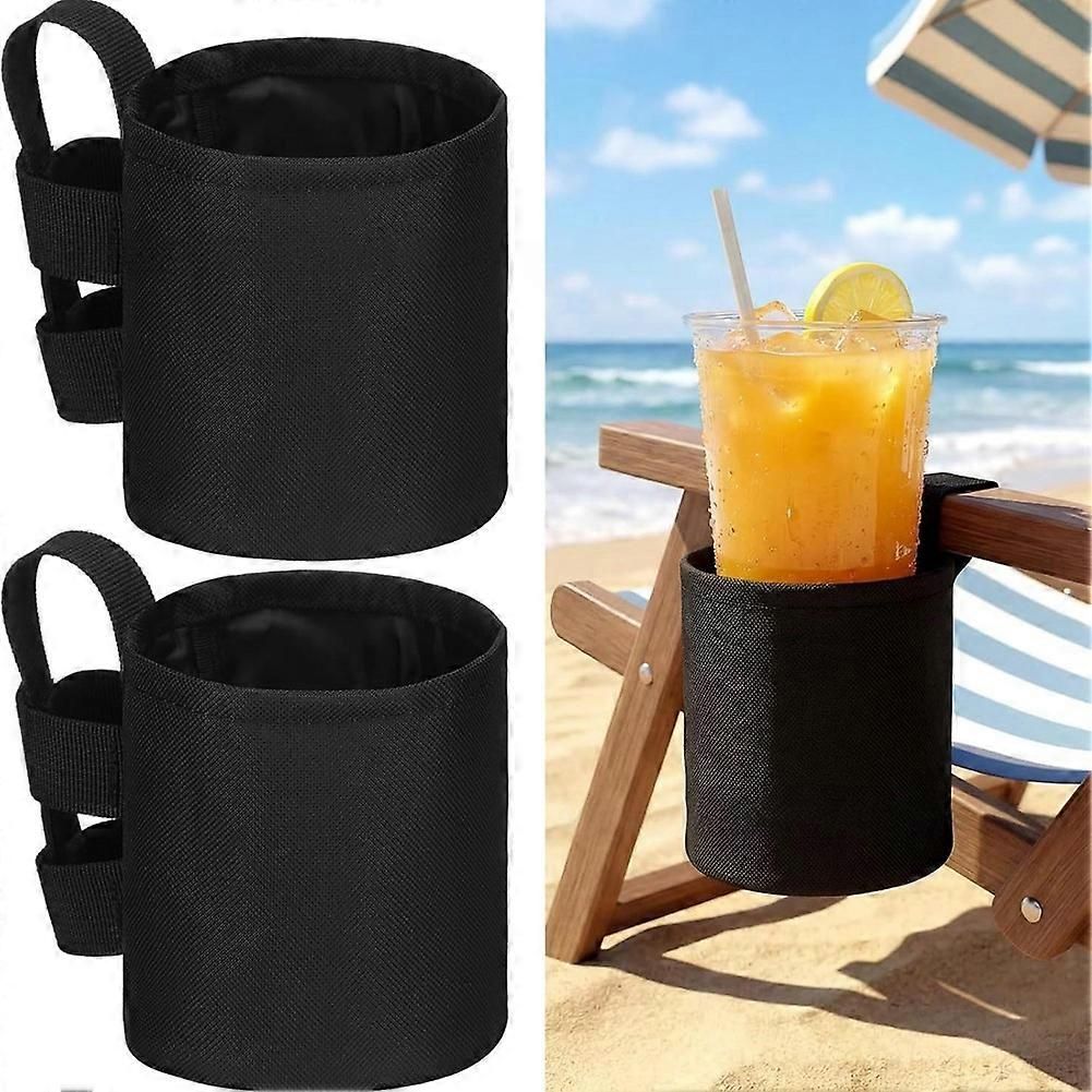 2PCS Beach Chair Cup Holder Universal Camping Chairs Cup Holder Anti-Slip Beverage Organization for Outdoor Fishing - Image 3