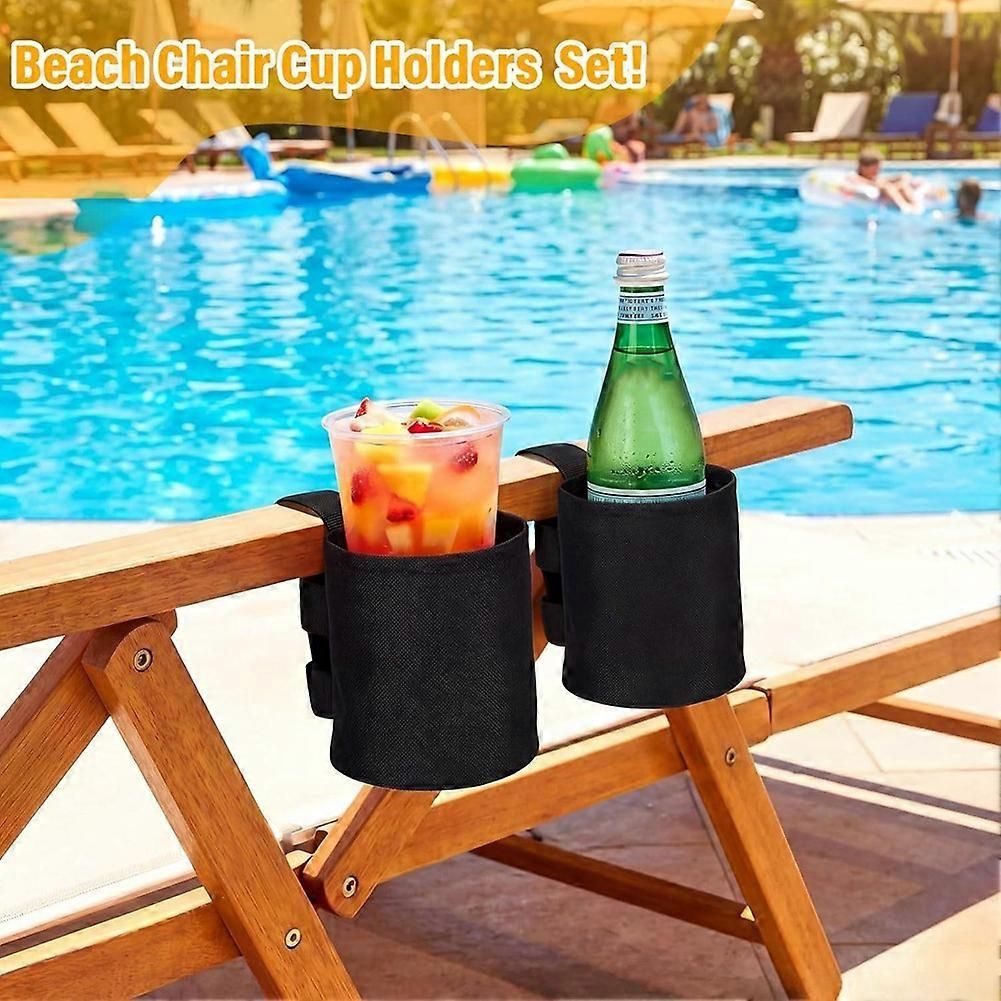 2PCS Beach Chair Cup Holder Universal Camping Chairs Cup Holder Anti-Slip Beverage Organization for Outdoor Fishing - Image 4