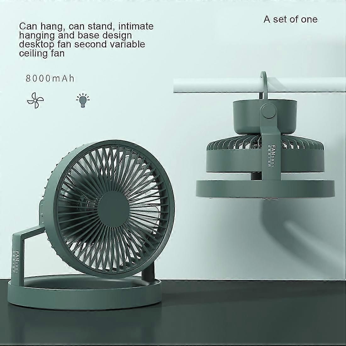 Camping Fan With Led Light,8000mah Outdoor Tent Fan With Light&hook,180 Rotating Fan for Camping - Image 5