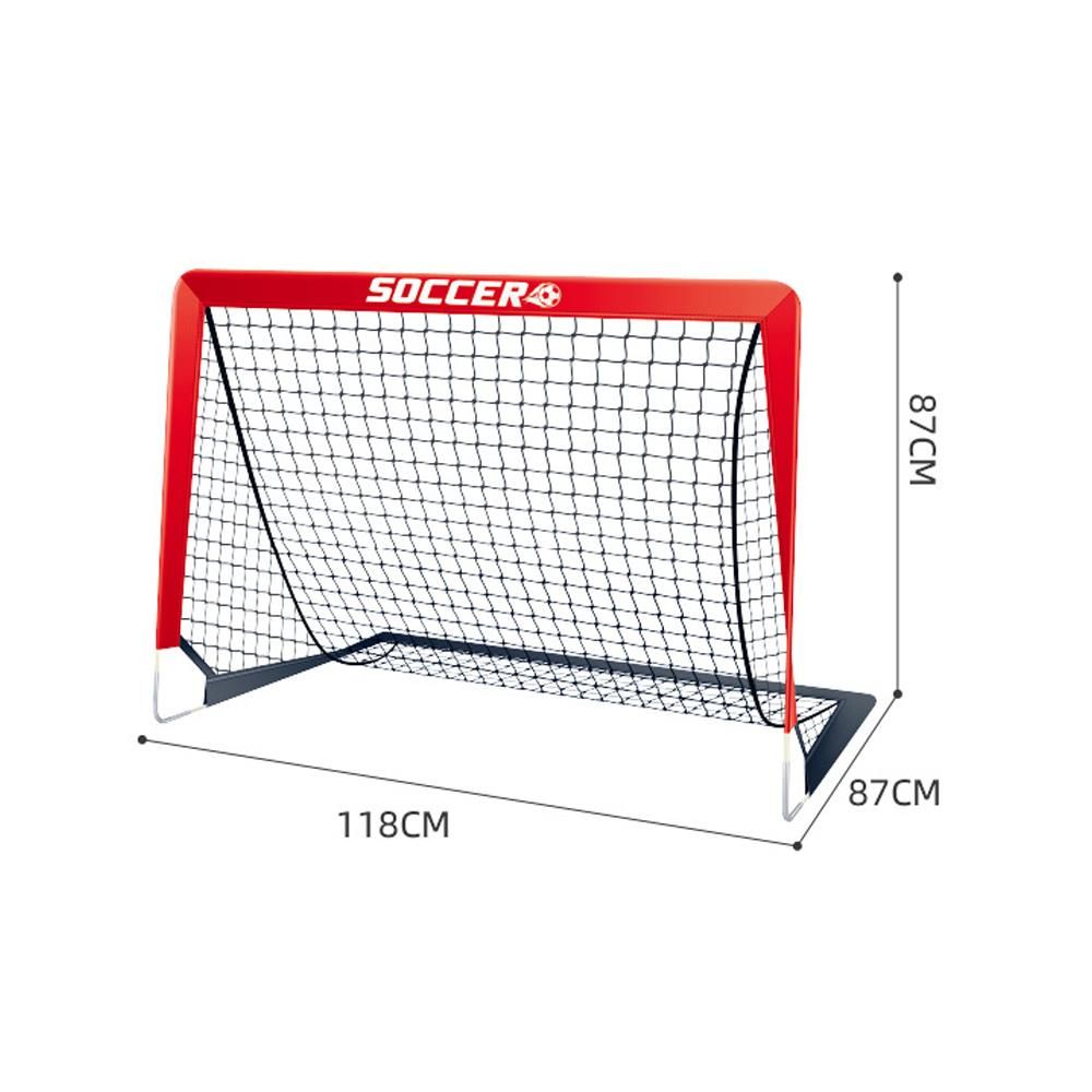Soccer Goals for Backyard Set Outdoor Sports Games - Red Goal Frame with Black Net - Image 4