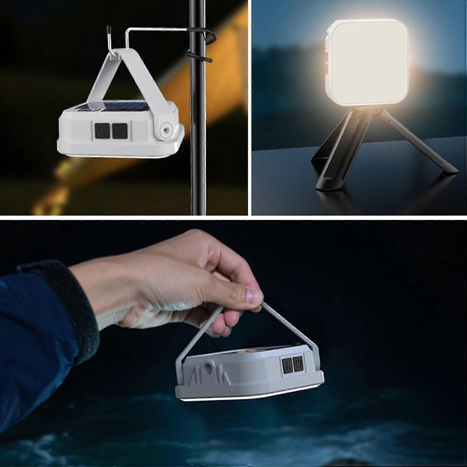 Solar Camping Lights  USB Rechargeable Tent Light with LCD Battery Display for Hiking, Climbing, Fishing, Garden, Yard, Portable Lighting, Equipment - Image 5