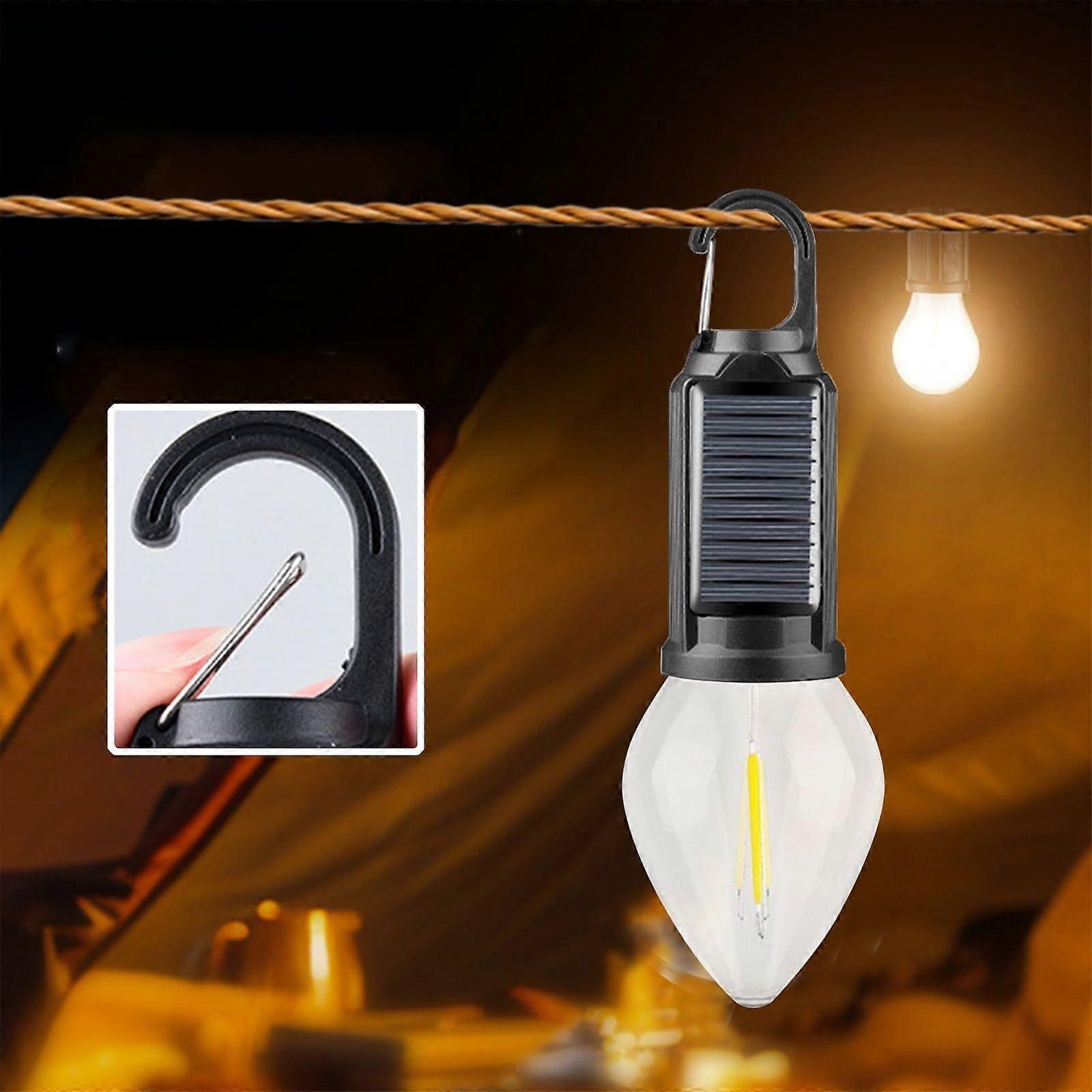 Hanging Light Usb Rechargeable Led Camping Lantern Outdoor Tent Lights for Camping Bulbs With Clip Hook Camping Flash Black-A - Image 2