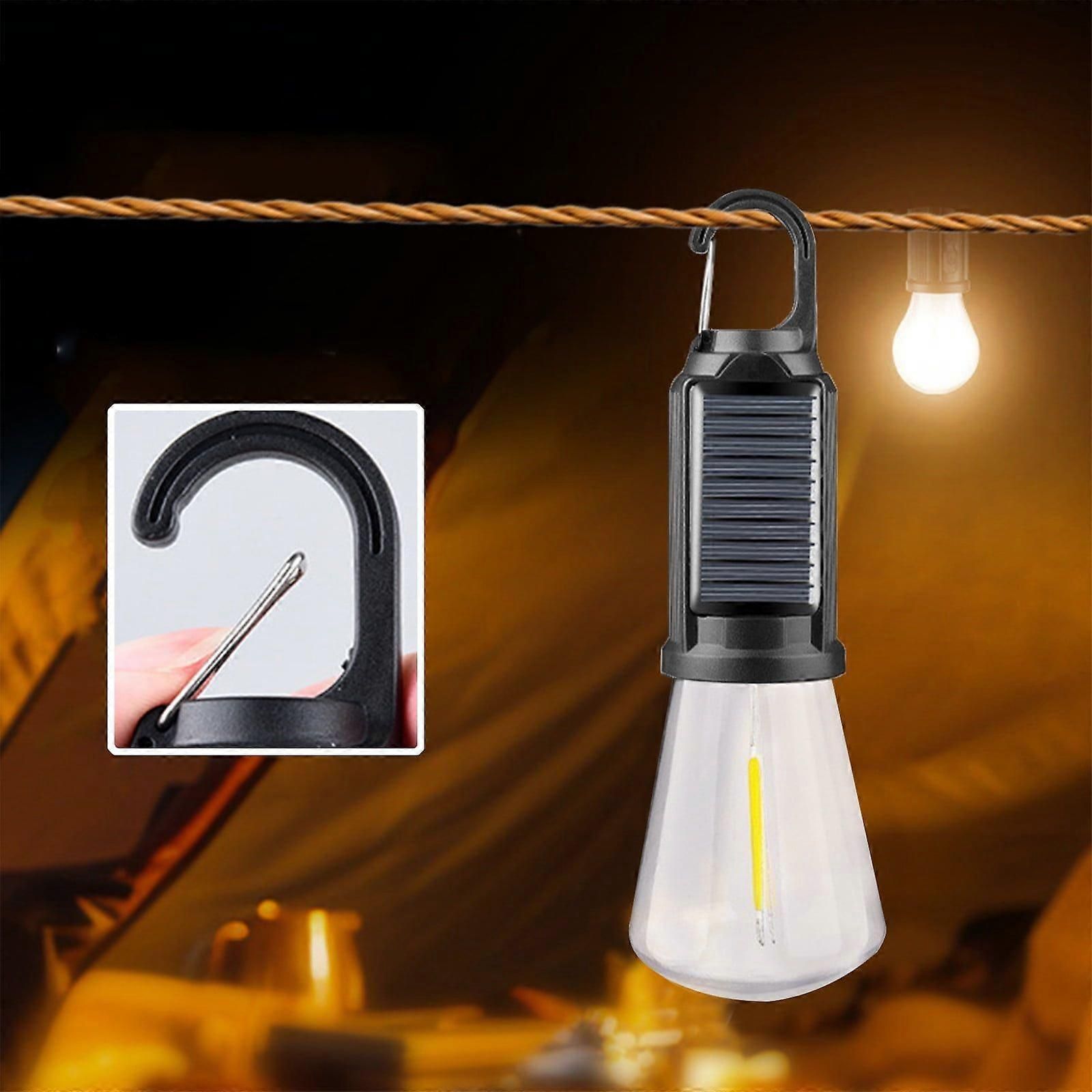 Hanging Light Usb Rechargeable Led Camping Lantern Outdoor Tent Lights for Camping Bulbs With Clip Hook Camping Flash Black-B - Image 2