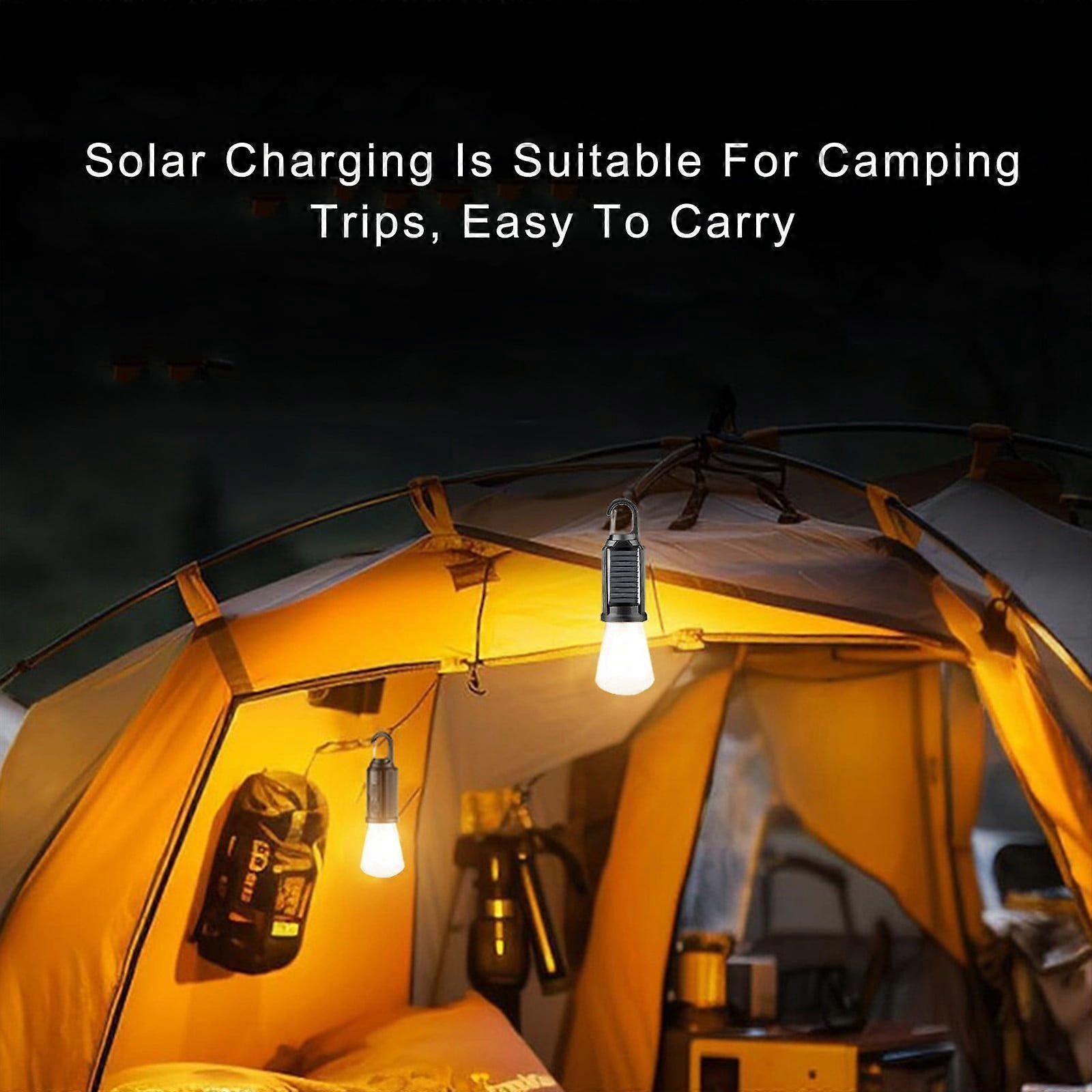 Hanging Light Usb Rechargeable Led Camping Lantern Outdoor Tent Lights for Camping Bulbs With Clip Hook Camping Flash Black-B - Image 4