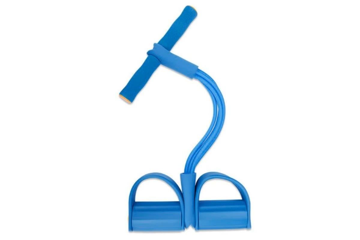 6 Tube Resistance Band Ankle Puller Foot Pedal Fitness Exercise Rope - Blue - Image 2