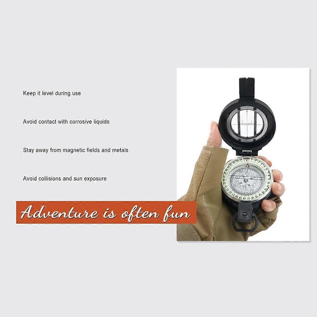 Pocket Compasses with Luminous Function for Camping, Hiking, Mountaineering - Black - Image 5
