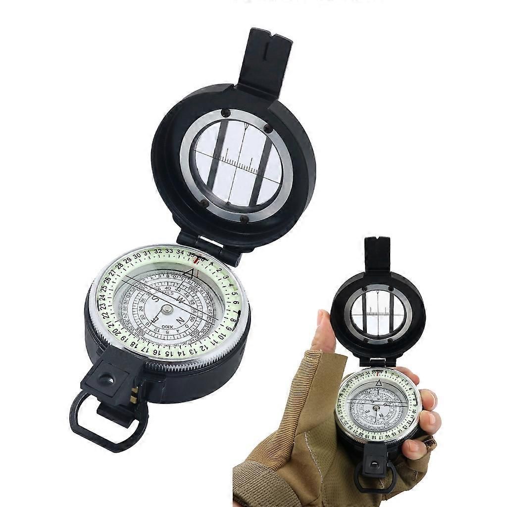 Pocket Compasses with Luminous Function for Camping, Hiking, Mountaineering - Army green - Image 2