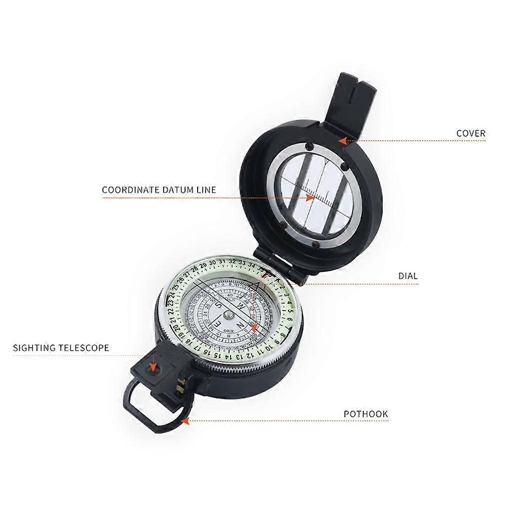 Pocket Compasses with Luminous Function for Camping, Hiking, Mountaineering - Army green - Image 4