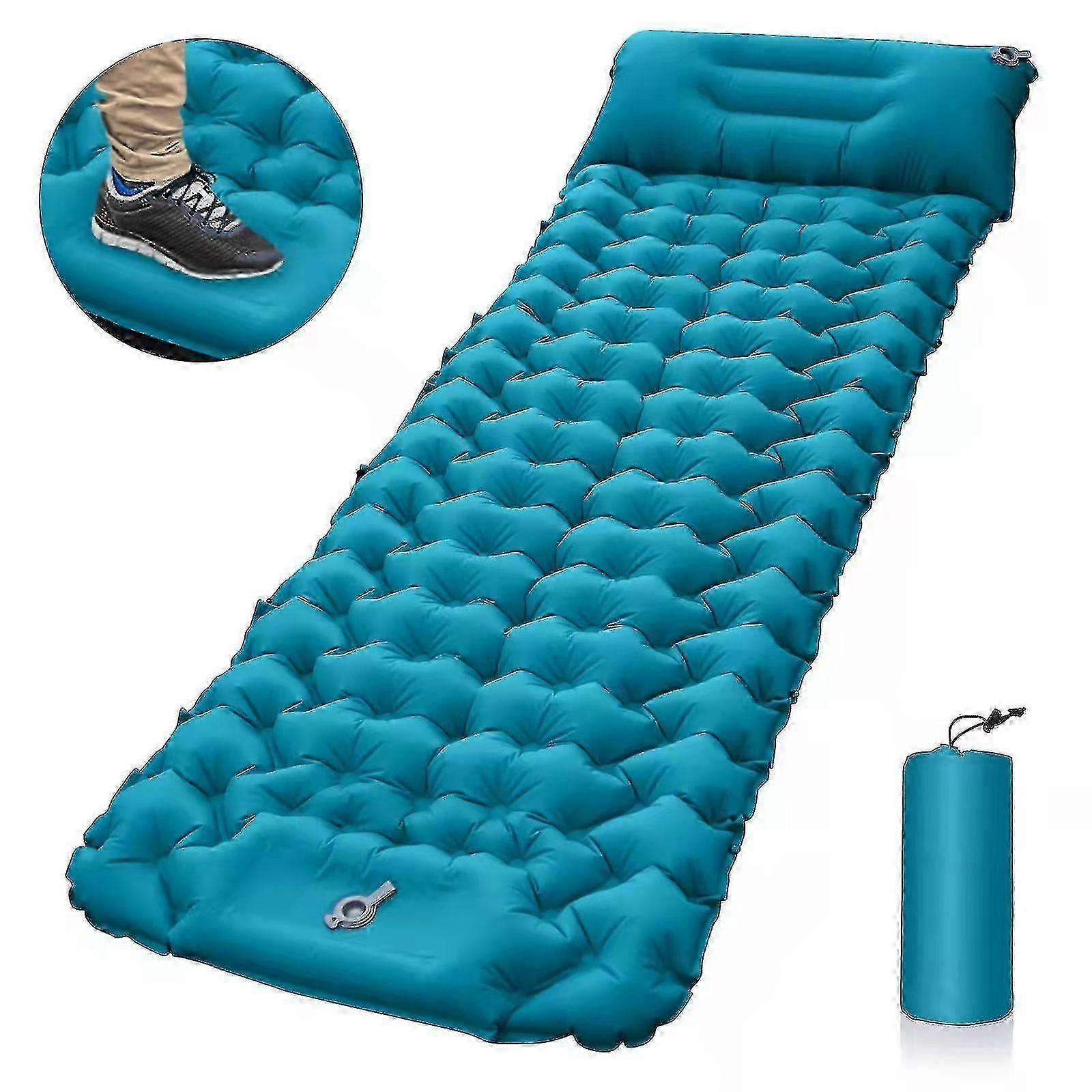 Camping Sleeping Self-inflating Mattress: Thickened Lightweight Single Camping Inflatable Bed And Attachable Double Camping Mat And Compact Inflatable - Image 1