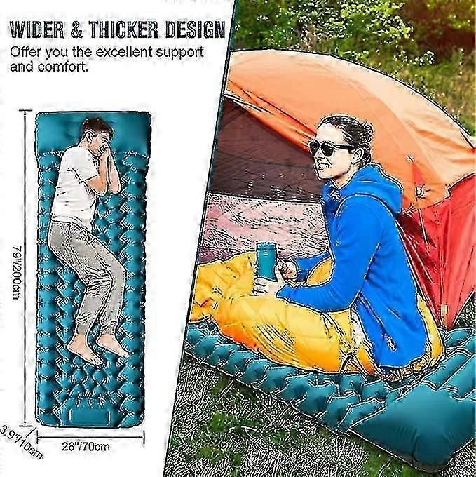 Camping Sleeping Self-inflating Mattress: Thickened Lightweight Single Camping Inflatable Bed And Attachable Double Camping Mat And Compact Inflatable - Image 2