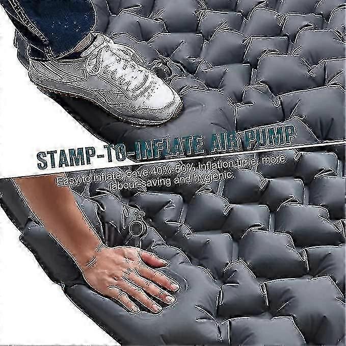 Camping Sleeping Self-inflating Mattress: Thickened Lightweight Single Camping Inflatable Bed And Attachable Double Camping Mat And Compact Inflatable - Image 3