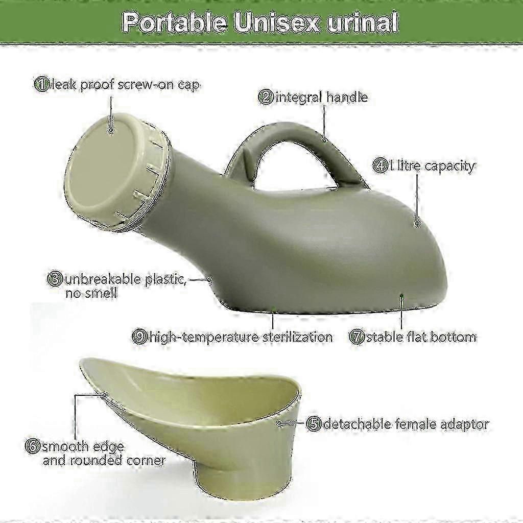 Urine Bottle for Travel with Spill Proof Cap 1000ml - Image 2
