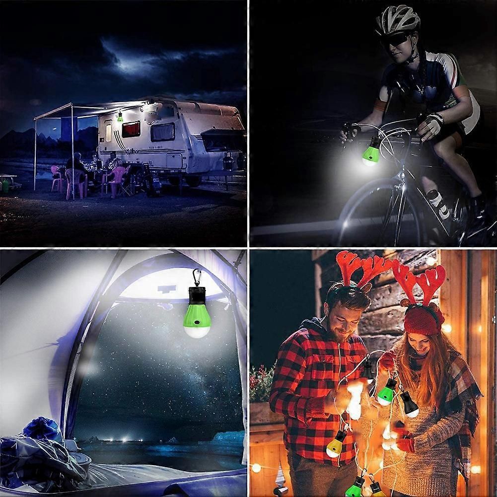 LED Camping Lantern, Super Bright Outdoor Waterproof Light with Hook, Ideal for Hiking, Fishing, Parties, 4-Pack Yellow - Image 5