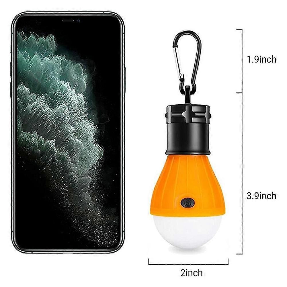 LED Camping Lantern, Super Bright Outdoor Waterproof Light with Hook, Ideal for Hiking, Fishing, Parties, 4-Pack Black - Image 3