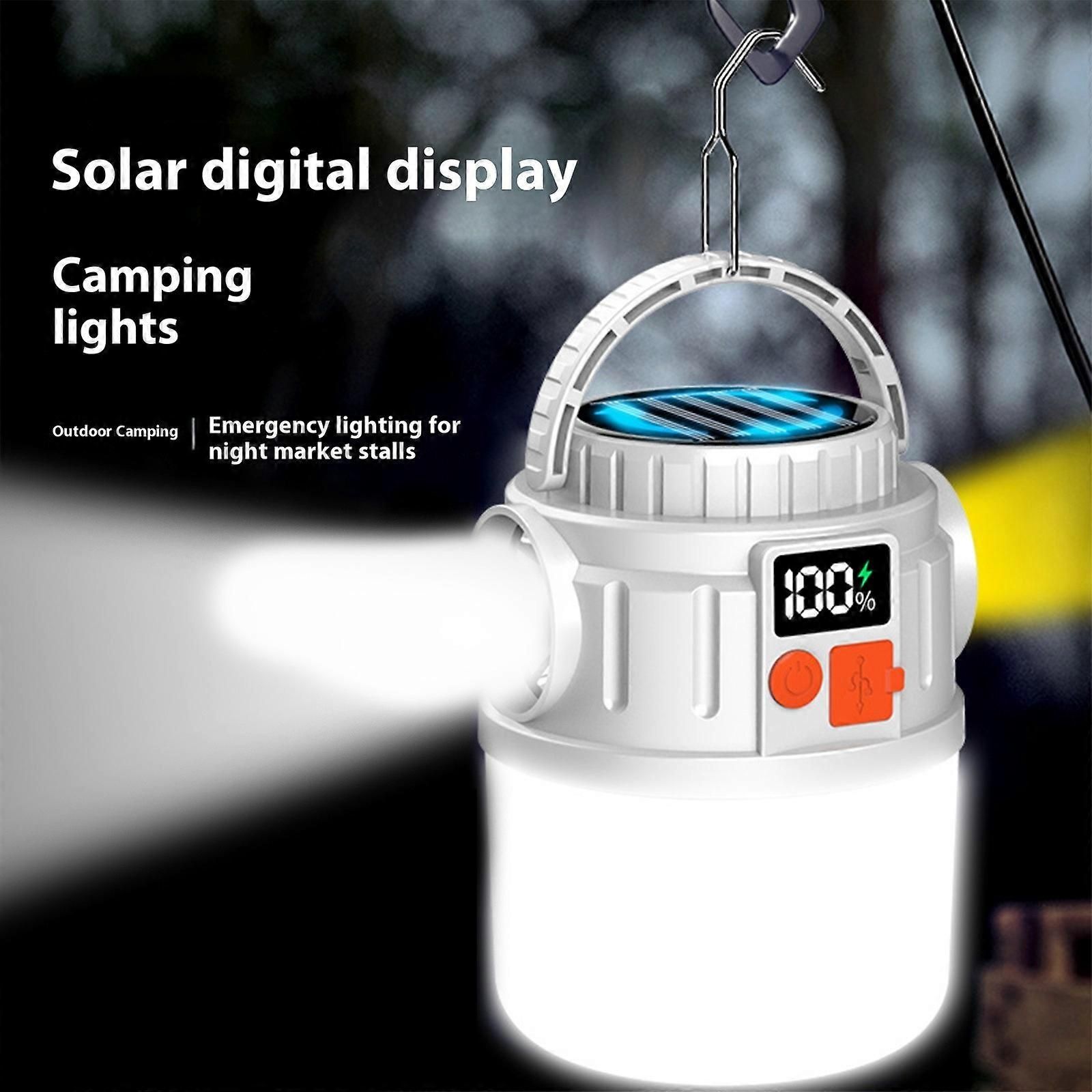 Multiple Function LED Camp Lamp Equipped With Solar Device 7 Brightness Grades And Crisis Lighting Multicolor - Image 2