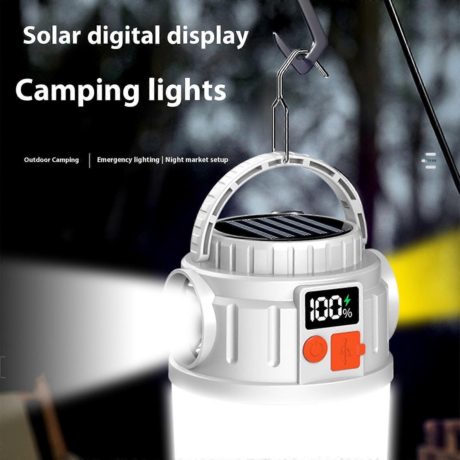 Multiple Function LED Camp Lamp Equipped With Solar Device 7 Brightness Grades And Crisis Lighting Multicolor - Image 4