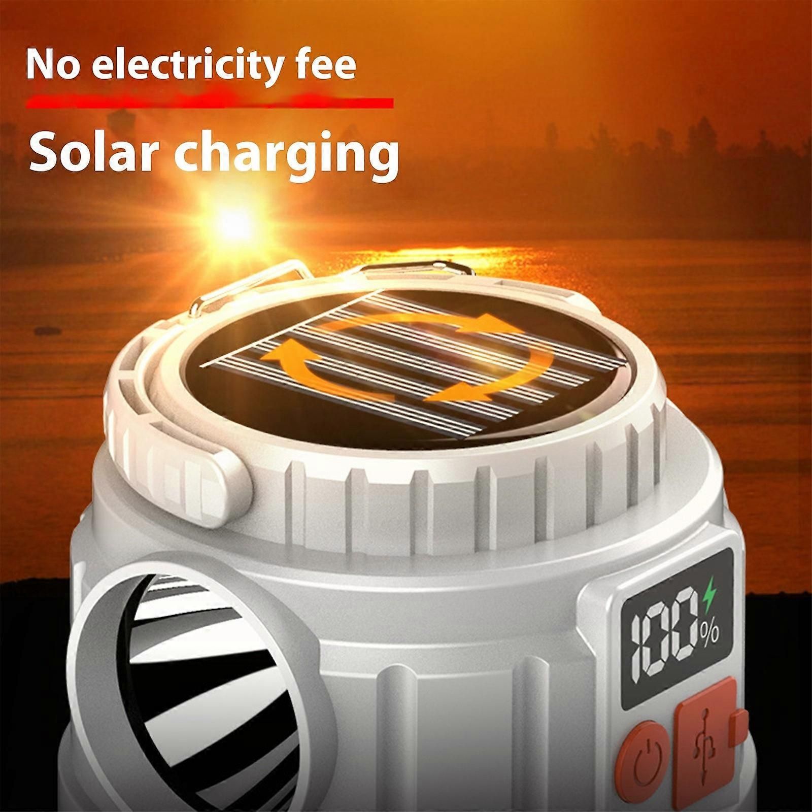 Multiple Function LED Camp Lamp Equipped With Solar Device 7 Brightness Grades And Crisis Lighting Multicolor - Image 5