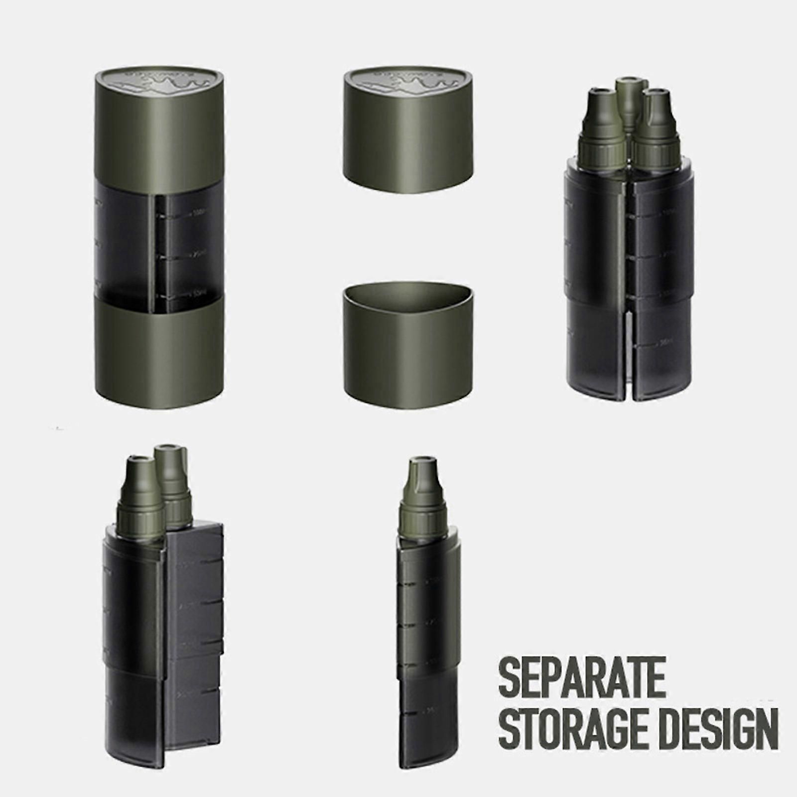 Multifunction Camping Spices Container Seasoning Bottle Spices Jar for Outdoor Camping BBQ with Leakproof Sealing Caps Black - Image 5