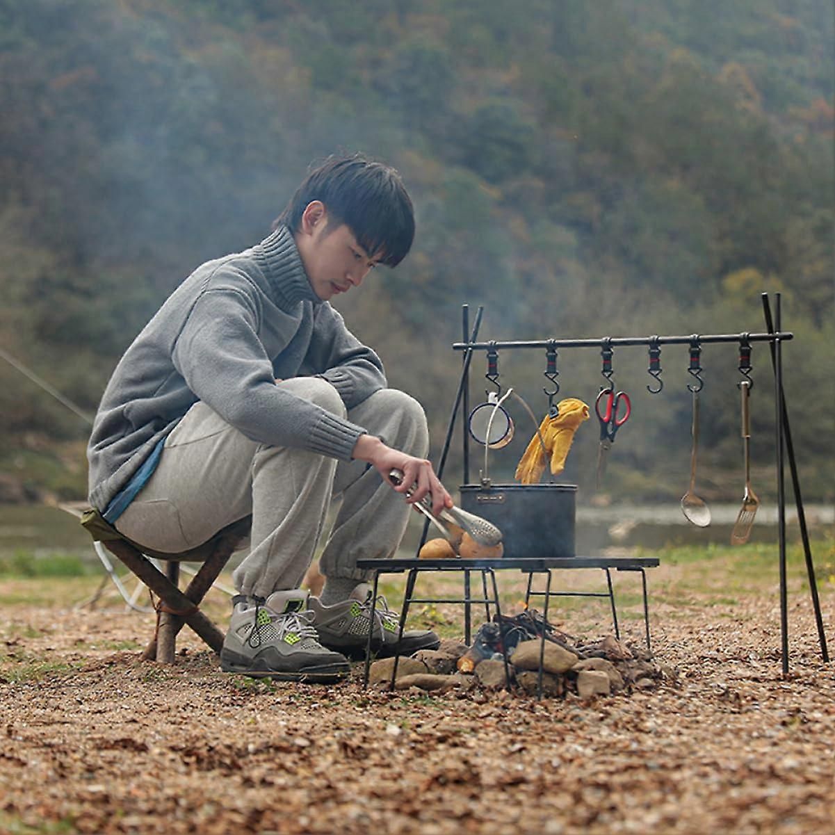 Durable Nylon Camping Stool with Stable Triangle Design, Breathable Seat Cover for Fishing and Hiking - Image 2