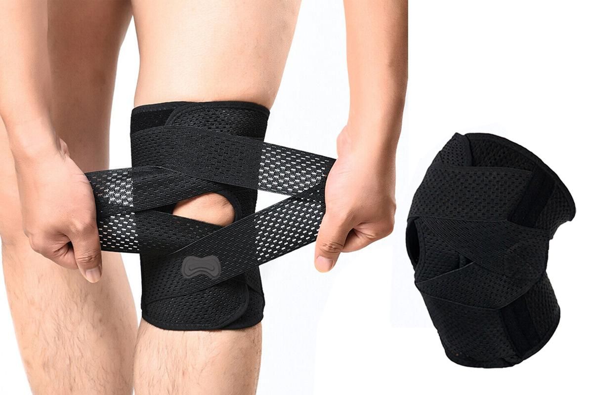 Knee Brace with Side Stabilizers for Meniscus Tear Knee Pain Breathe Knee Sleeve Relieve Knee Pain Injury Recovery for Working Out, Knee Support -Black / XL - Image 1