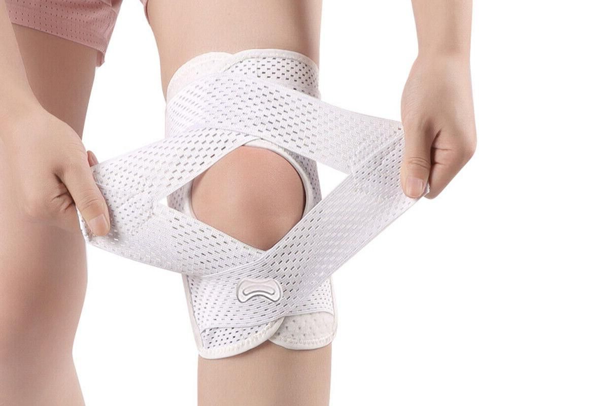 Knee Brace with Side Stabilizers for Meniscus Tear Knee Pain Breathe Knee Sleeve Relieve Knee Pain Injury Recovery for Working Out, Knee Support -White / M - Image 3