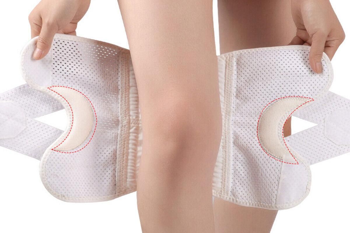 Knee Brace with Side Stabilizers for Meniscus Tear Knee Pain Breathe Knee Sleeve Relieve Knee Pain Injury Recovery for Working Out, Knee Support -White / M - Image 4