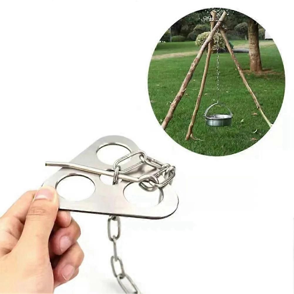Portable Camping Gear and Equipment Detachable Outdoor Barbecue Tripod Hanging Rack Campfire Cooking Accessories Set - Image 4