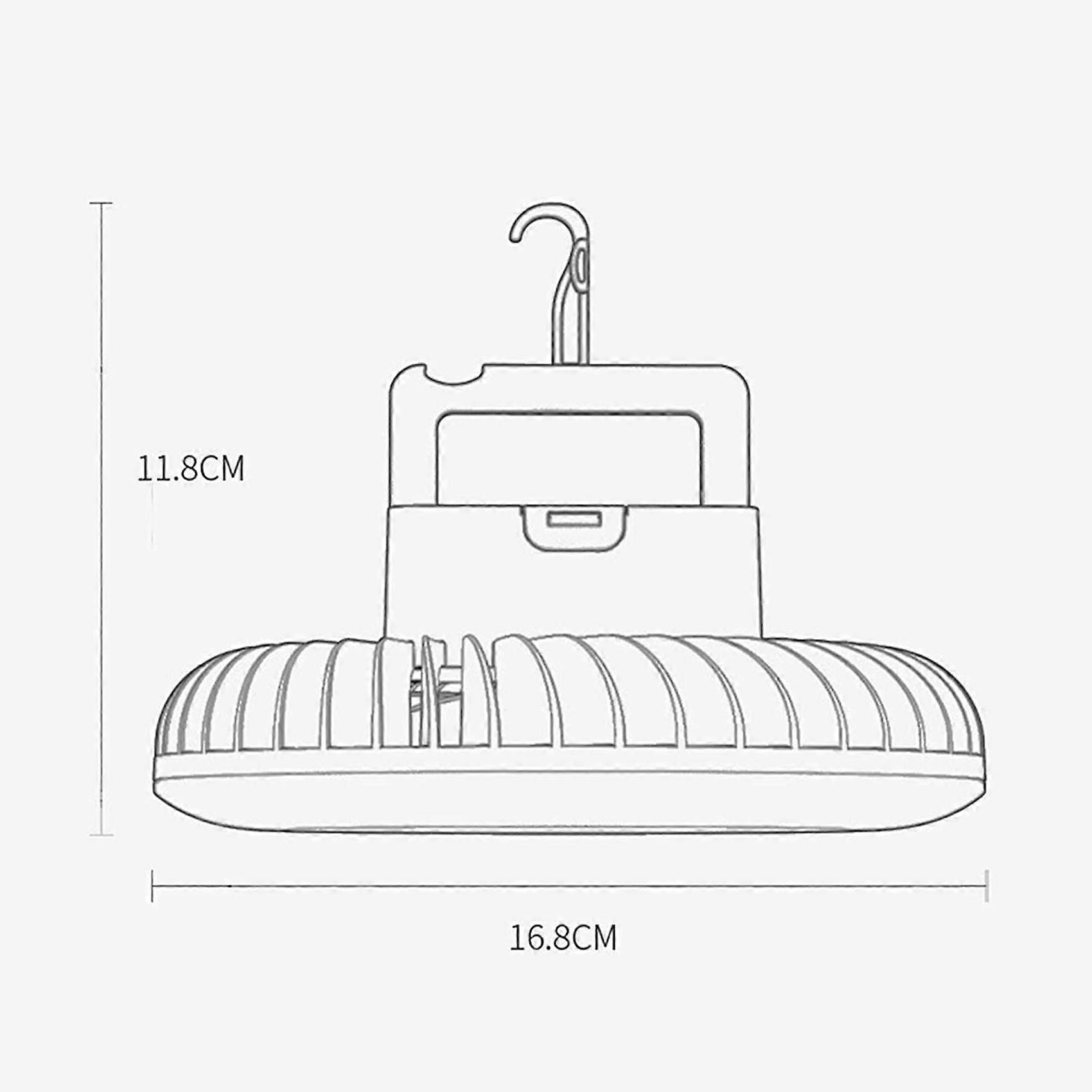 2X Portable Camping Fan with LED USB Rechargeable Battery Operated Fan for Tent Car Emergency - Image 4