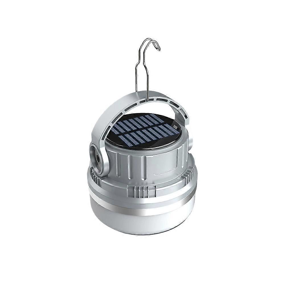 Portable Camping Light Waterproof USB Solar Charging 1500mah 3-Speed Adjustable Gray - Image 1