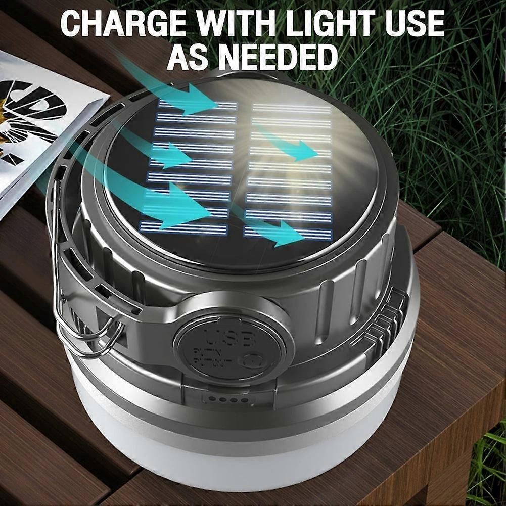 Portable Camping Light Waterproof USB Solar Charging 1500mah 3-Speed Adjustable Green - Image 4