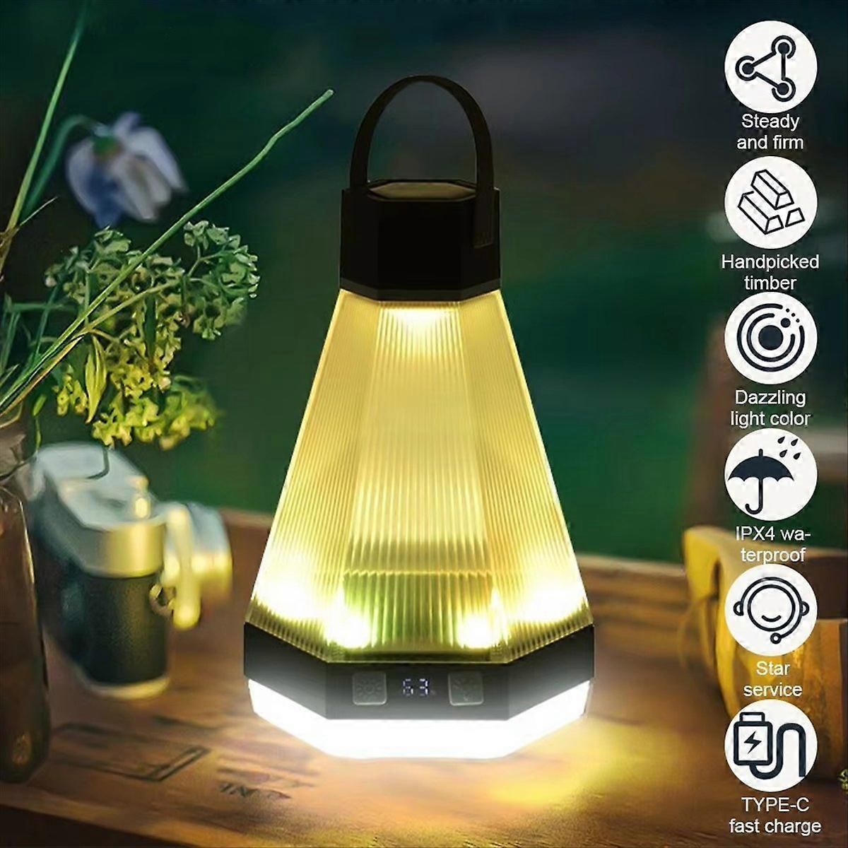 Rechargeable LED Camping Light,Outdoor Hanging Atmosphere Lamp with Adjustable Brightness,Ideal for - Image 3