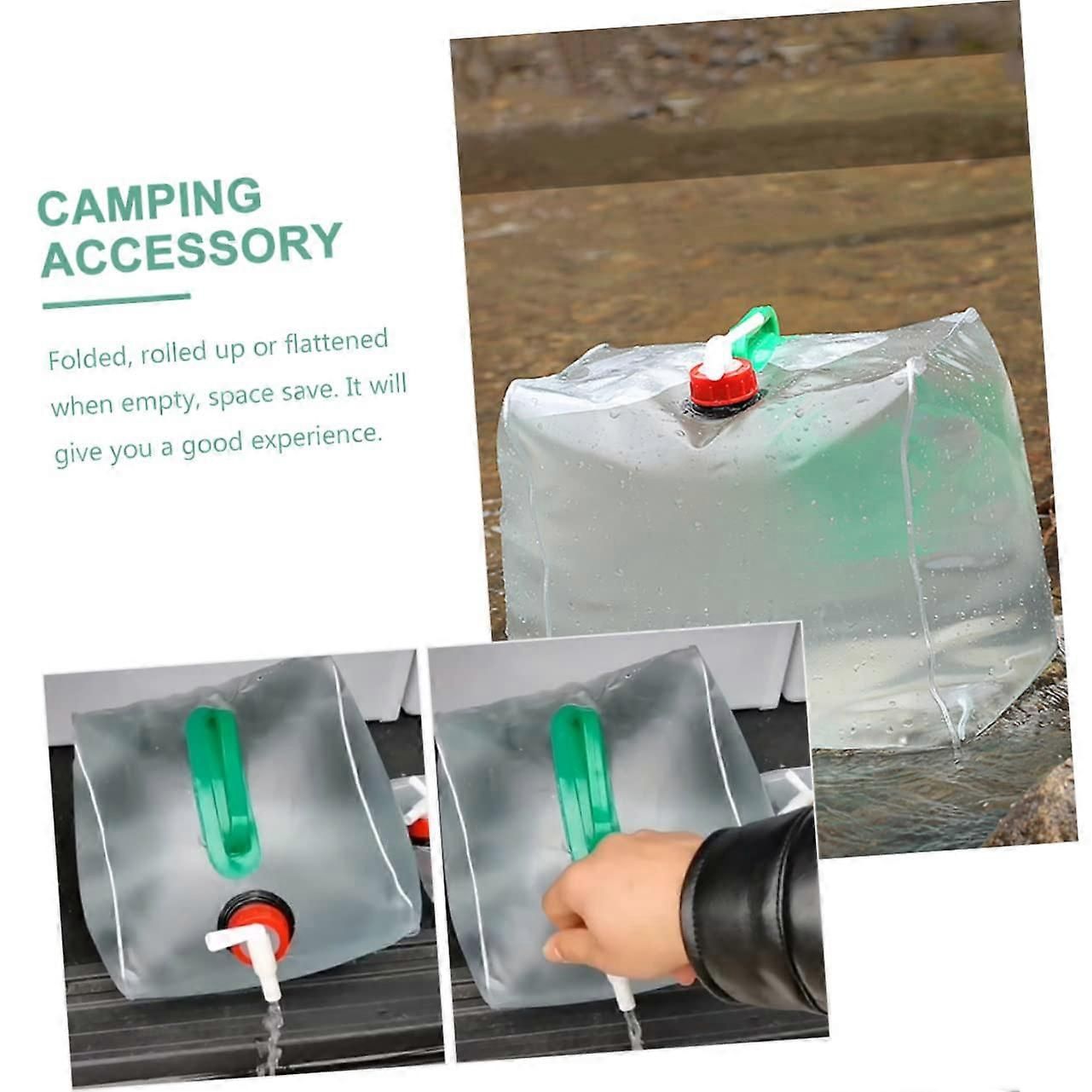 20L Camping Water Bag with Collapsible SpaceSaving Design, Wide Mouth Easy Fill, Reusable for Hiking and Travel - Image 3