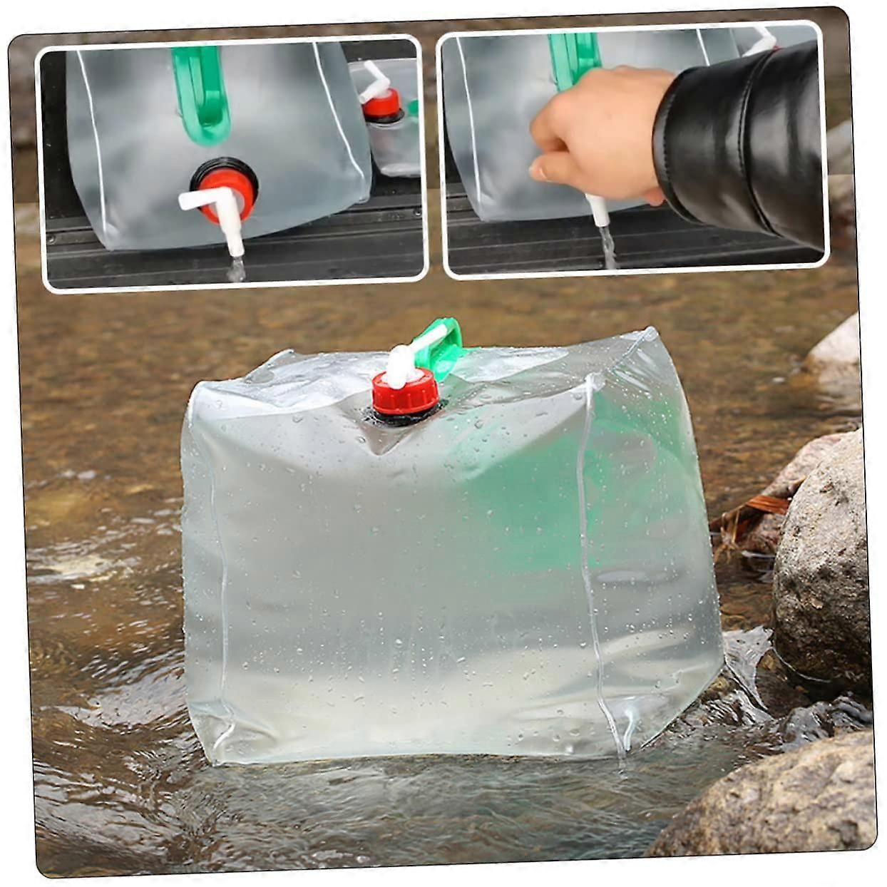20L Camping Water Bag with Collapsible SpaceSaving Design, Wide Mouth Easy Fill, Reusable for Hiking and Travel - Image 5