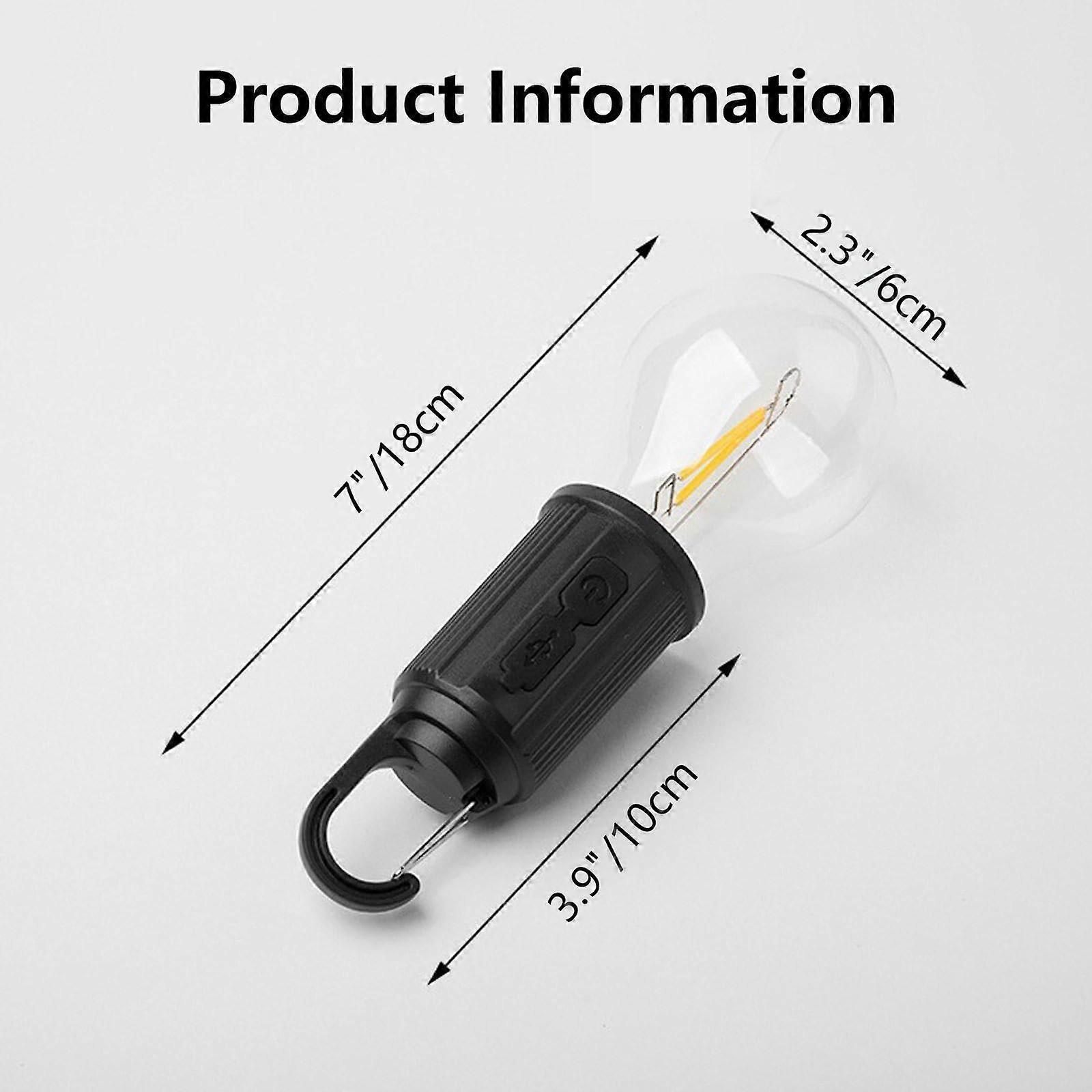USB Rechargeable Solar Camping Light with Dual Charging and 3 Brightness Modes, Water‑Resistant Hanging LED Tent Lamp - Image 2