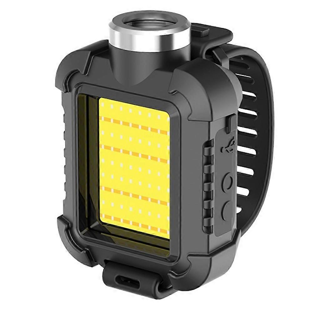 Rechargeable Wrist Mount LED Light for Outdoor Activities Waterproof IPX5 3 Modes & SOS Ideal for Camping Cycling Black - Image 1