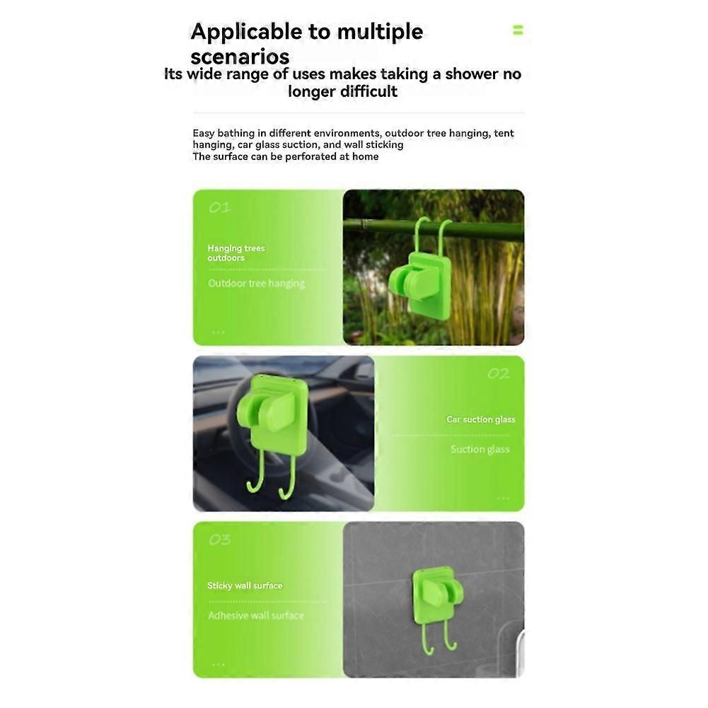 Outdoor Shower Kit Camping Shower Pump Full Screen Digital Display 7800mah Upgraded Low Noice Outdoors Shower Kit Green - Image 3