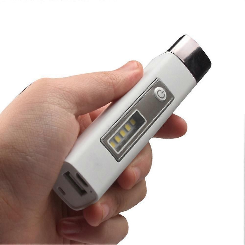 Outdoor Camping Emergency Small Portable Rechargeable Torch 18650 Lithium COB LED Flashlight Gold - Image 3