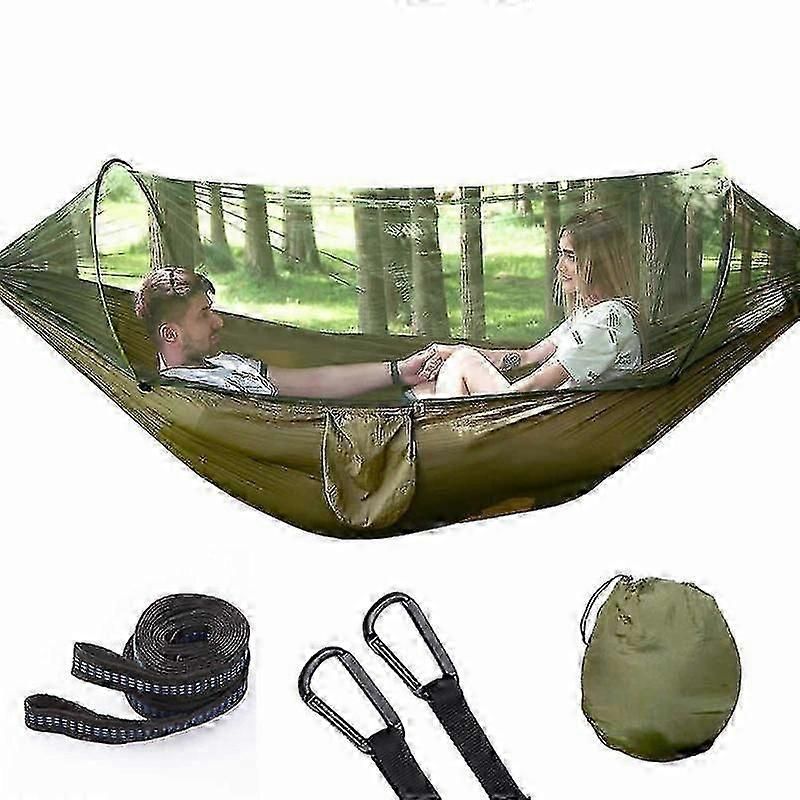 Camping Hammock with Mosquito Net, 1-2 Person, Portable and Lightweight, Pop-up Parachute for Outdoors or Camping - Image 1