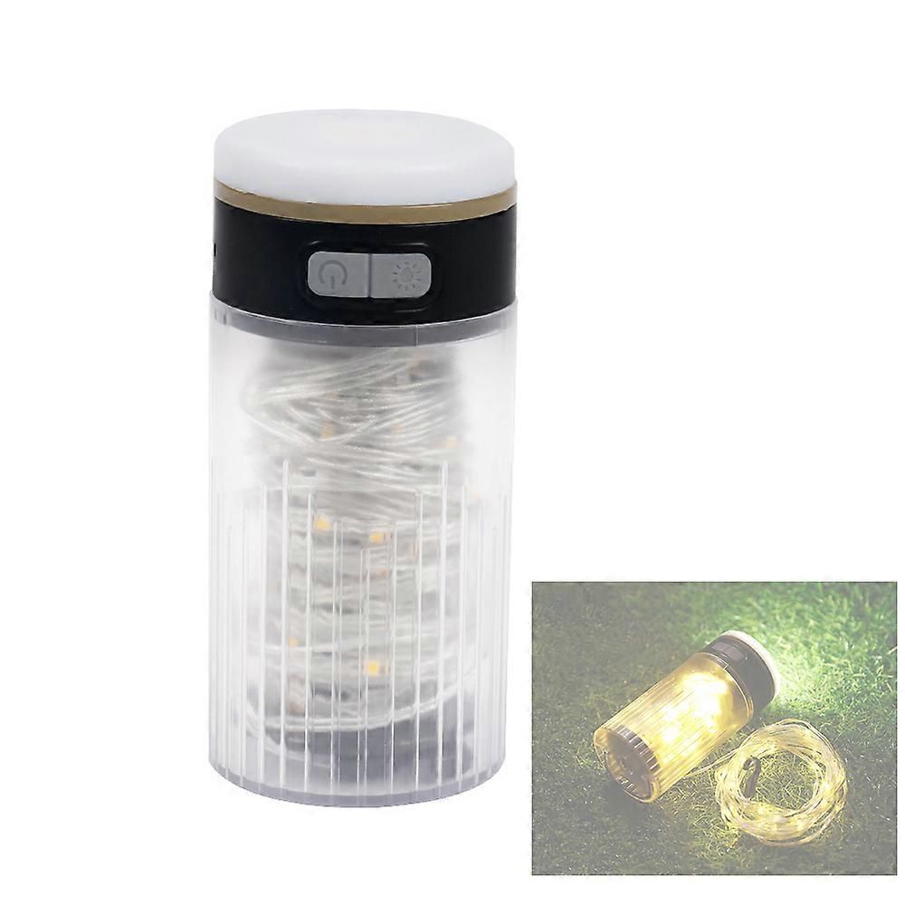 LED Camping String Light Portable 2 in 1 Campsite Ambient Lamp Waterproof Tent Light with 6 Lighting Modes Support Power Bank Function for Camping Hiking - Image 1