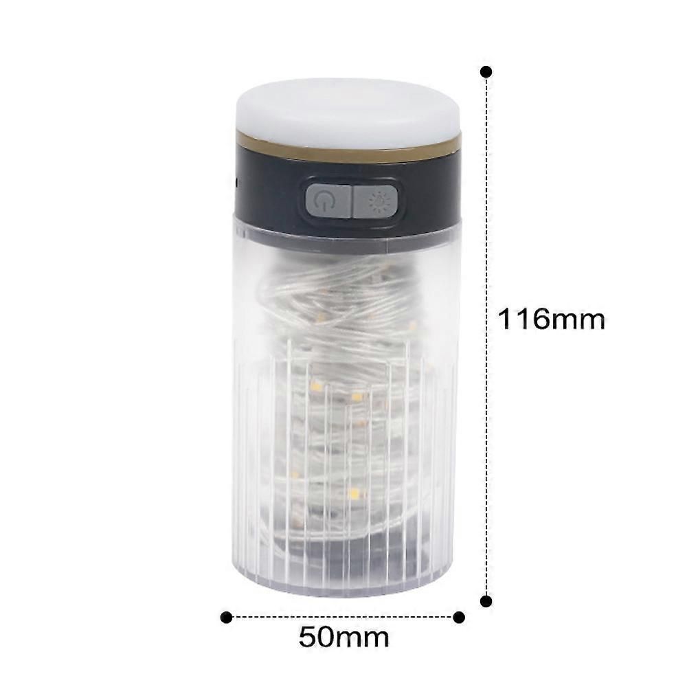 LED Camping String Light Portable 2 in 1 Campsite Ambient Lamp Waterproof Tent Light with 6 Lighting Modes Support Power Bank Function for Camping Hiking - Image 4