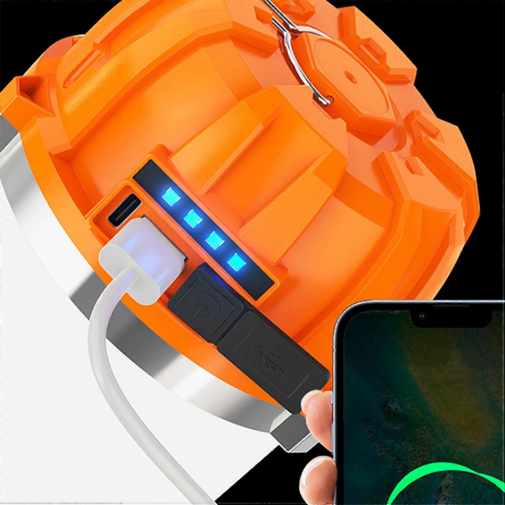 2pcs USB Rechargeable LED Camping Lights Outdoor Camping BBQ Tents Hanging Lantern Emergency Power Bank - Image 3