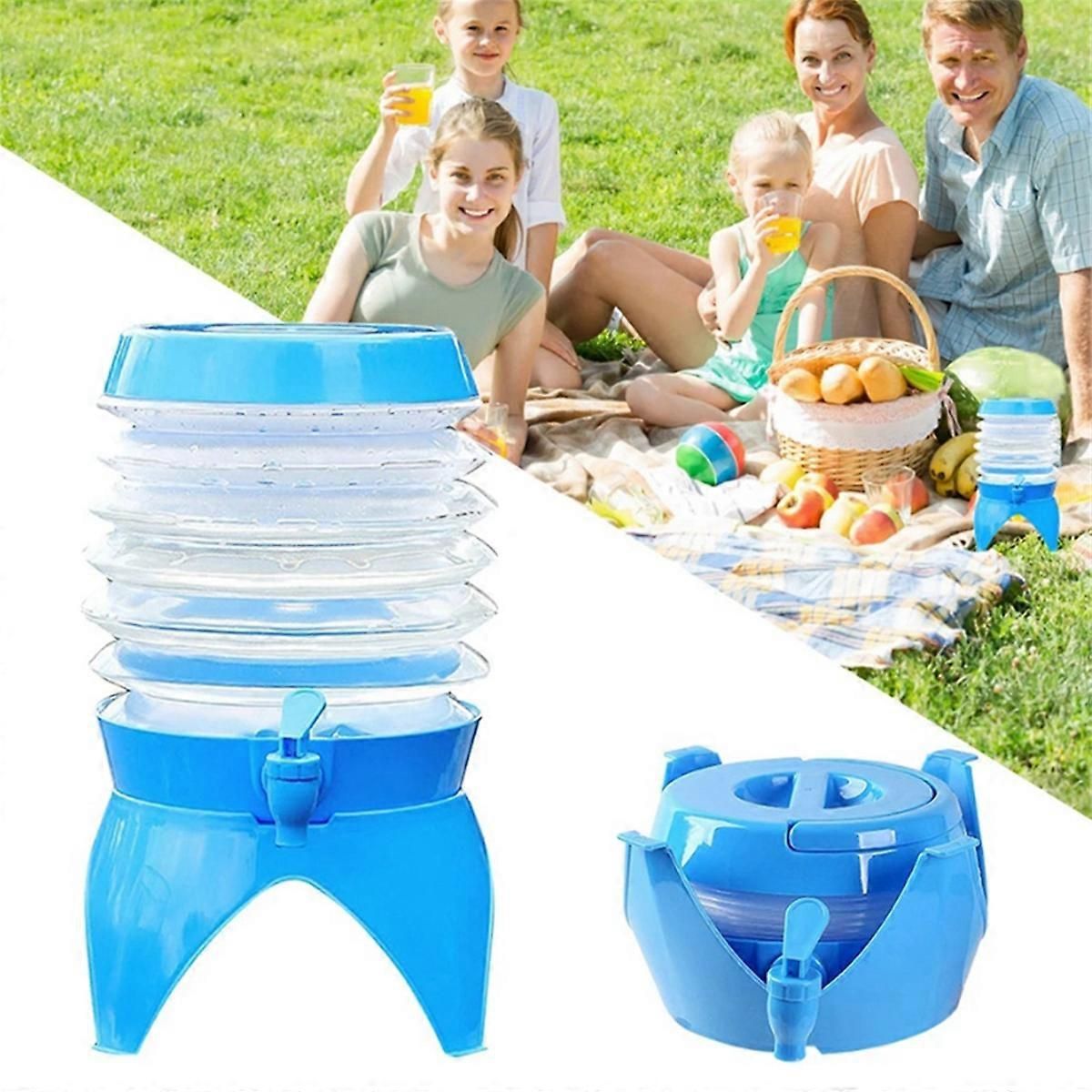 Outdoor Foldable Water Container Camping Folding Water Bucket 3.5L - Image 4