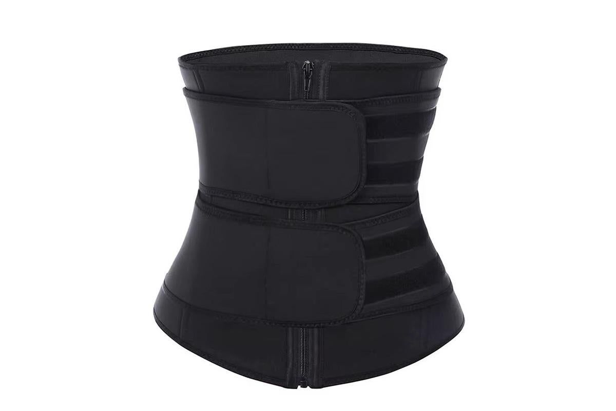 Sweat Waist Trainer for Women Sauna Sweat Belt Slim Body Shaper Corset - Black & M - Image 2