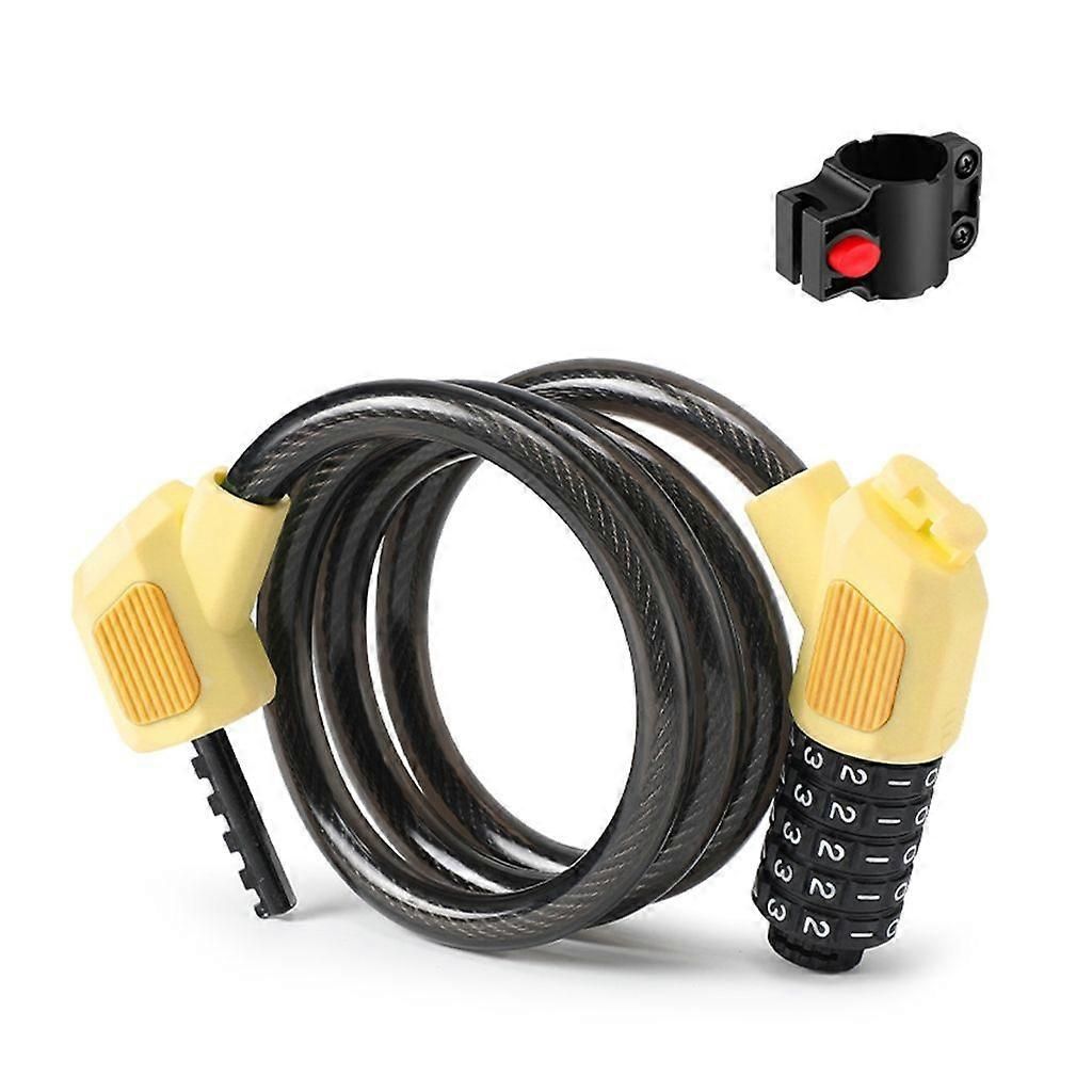 Bike Lock Cable 5Digits Resettable Combination Cable Lock, Bicycles Code Lock - Green - Image 5