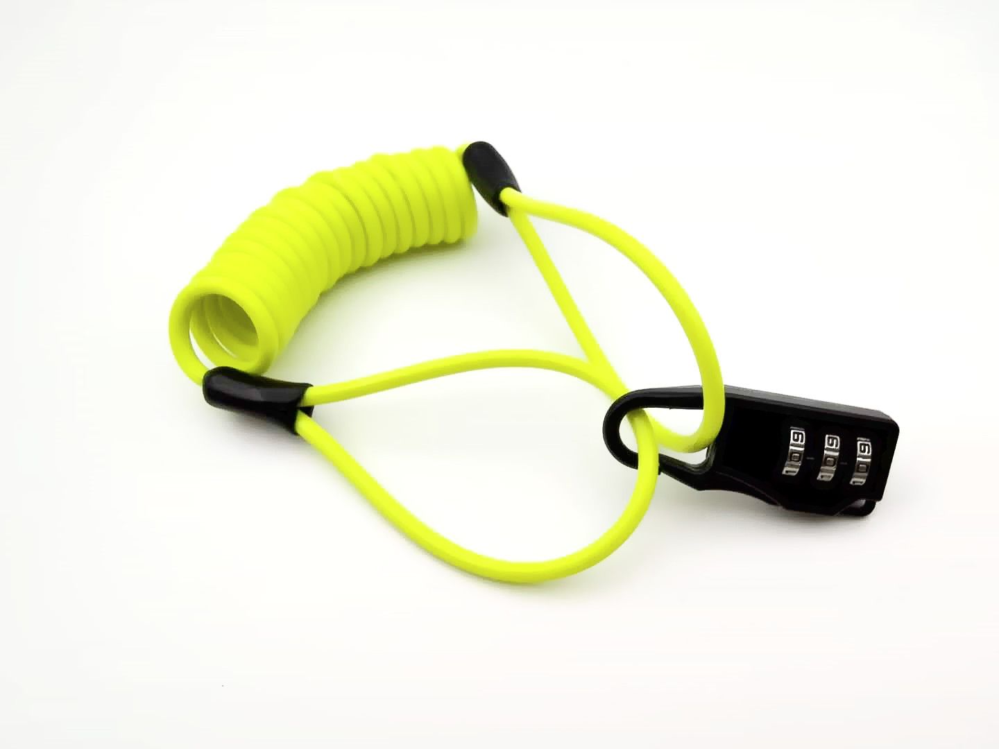 Anti-theft Motorcycle Cycling Scooter Bicycle Lock Cable Lock Helmet Lock - Yellow - Image 1