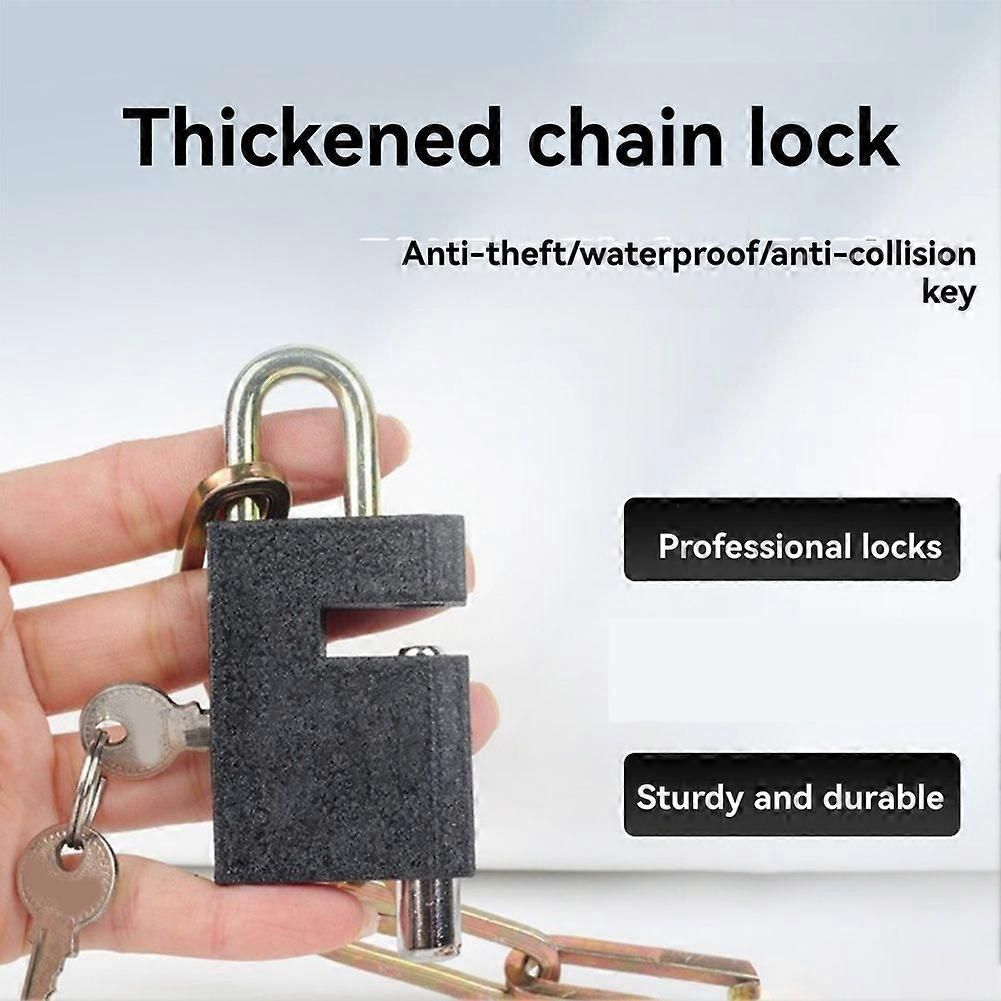 Bicycle Lock Mountain Bike Lock Alloy Chain Lock Anti-Theft Safety Chain Locks Portable Alloy Lock 4x60cm - Image 3