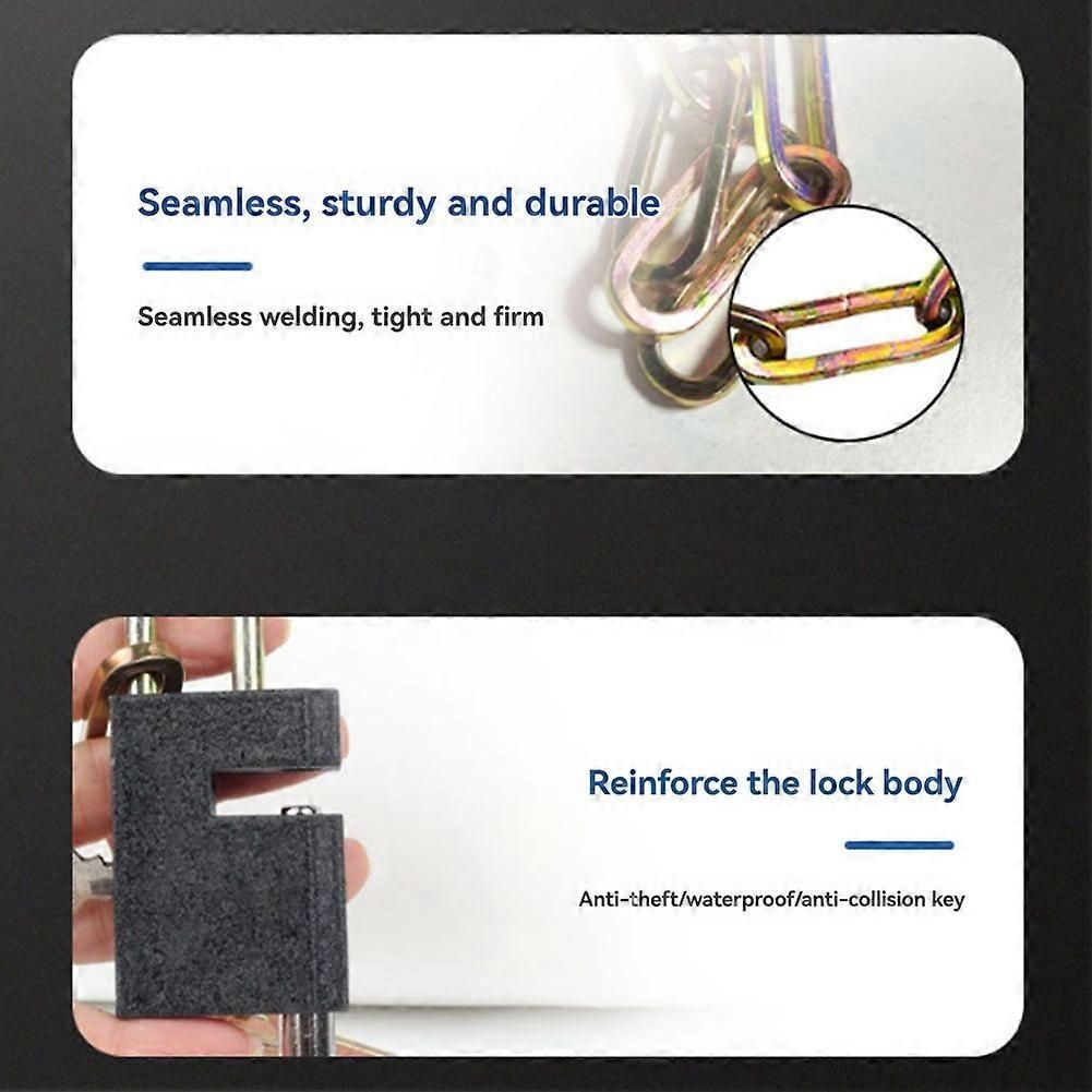 Bicycle Lock Mountain Bike Lock Alloy Chain Lock Anti-Theft Safety Chain Locks Portable Alloy Lock 4x95cm - Image 4