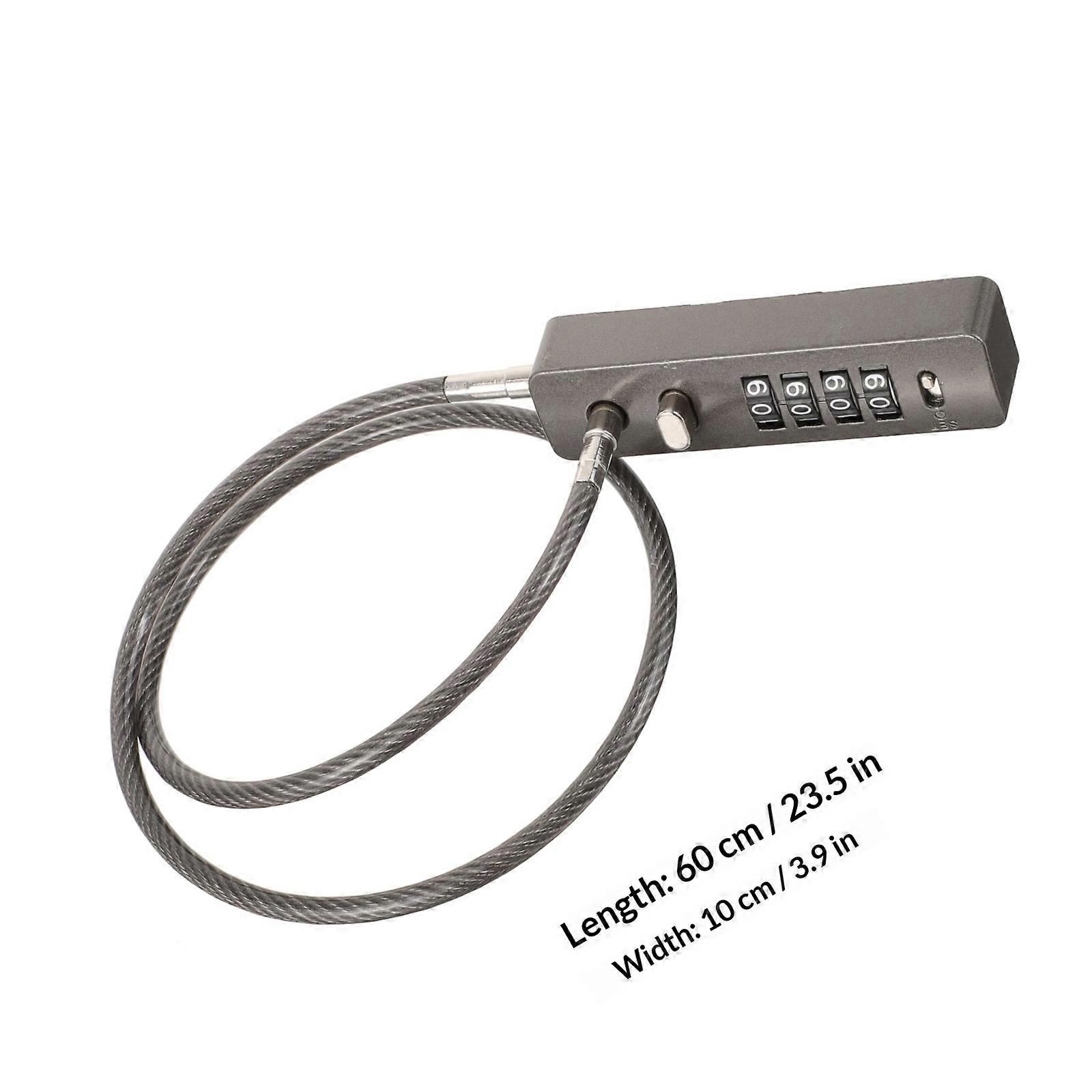 Combination Cable Lock Password 4-Digit Security Lock for Bicycles - Image 2